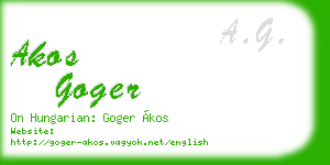 akos goger business card